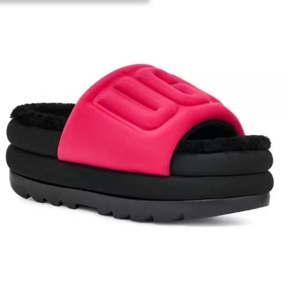 Ugg Maxi Graphic Slide Sandal- Radish Black